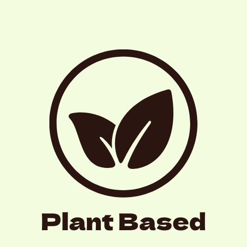 A simple and clear plant-based symbol featuring a green leaf icon, representing Noona's commitment to vegan and plant-based products, suitable for those following a plant-based diet or seeking animal-free ingredients.